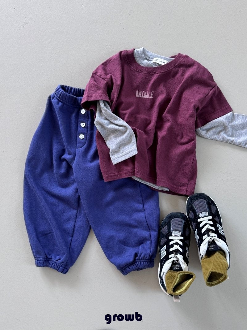 《予約》Button Jogger Pants / GROWB