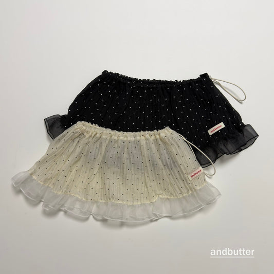 《予約》Wrinkle Dot Layered Skirt / ANDBUTTER