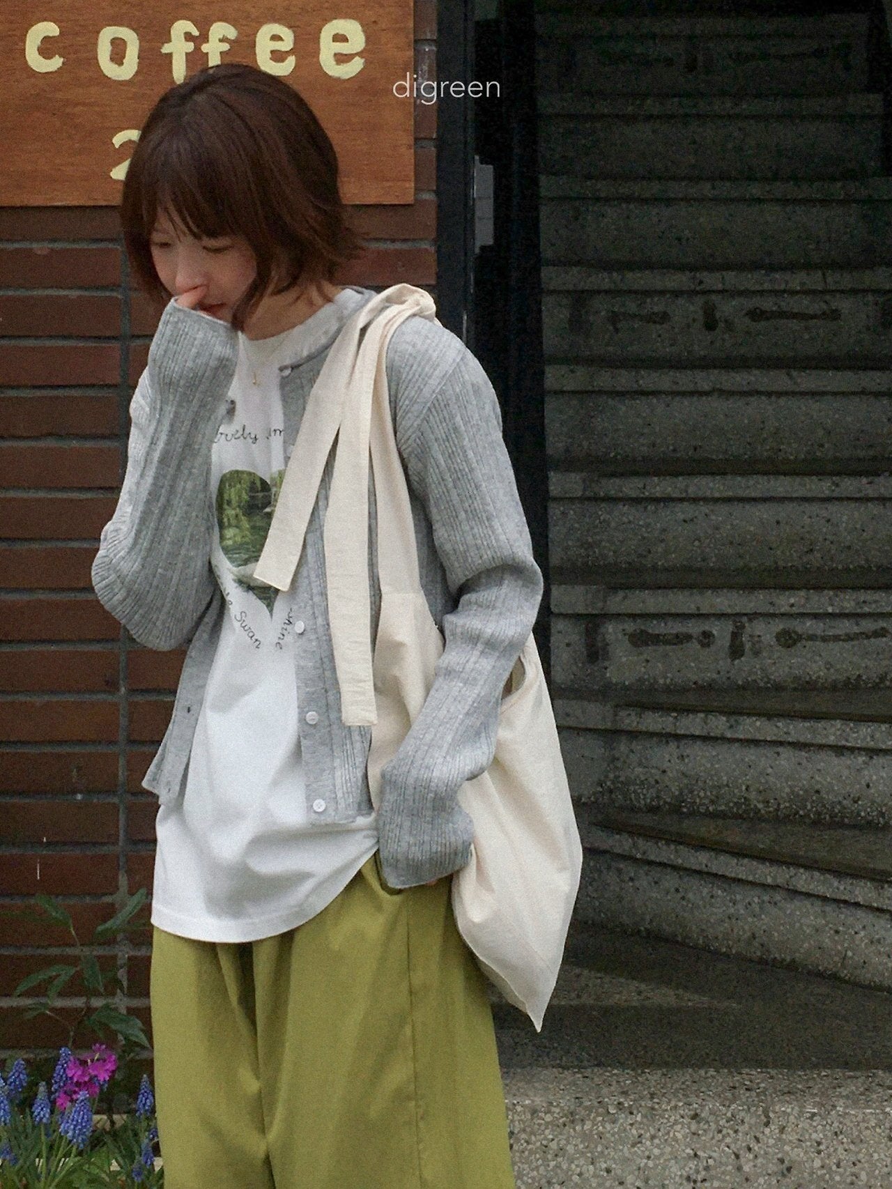 《予約》Pure Swan Tee / digreen (mom)