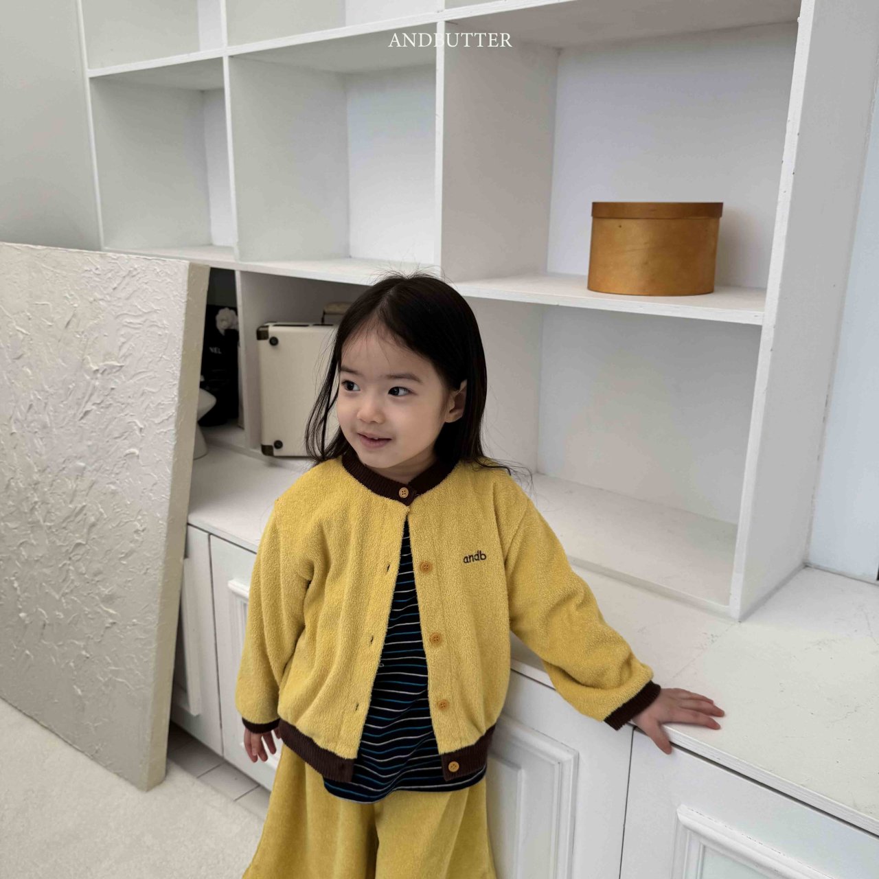 《予約》Two-Tone Terry Cardigan / andbutter