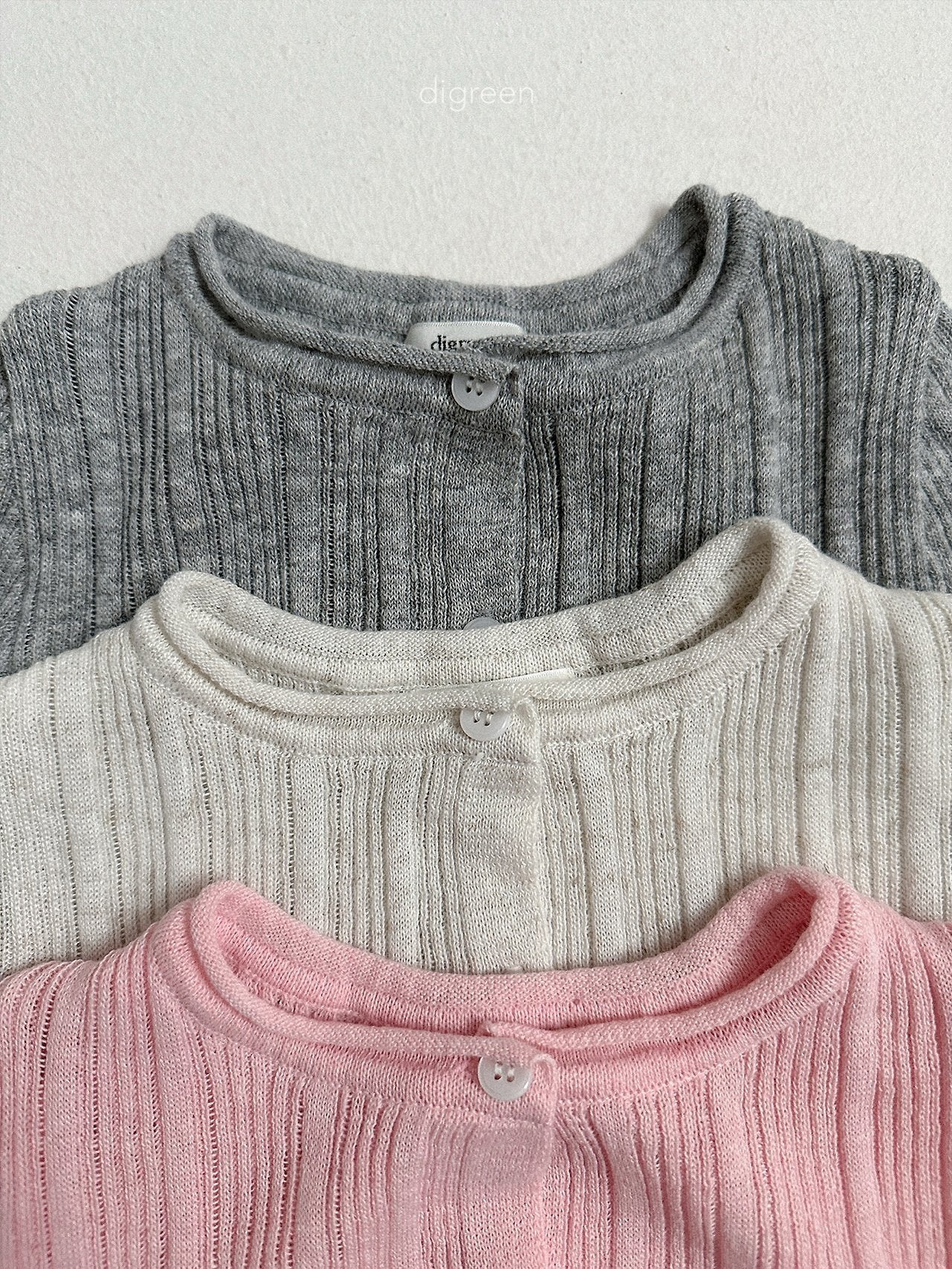 《予約》Wiggly Rib Cardigan (kids) / digreen