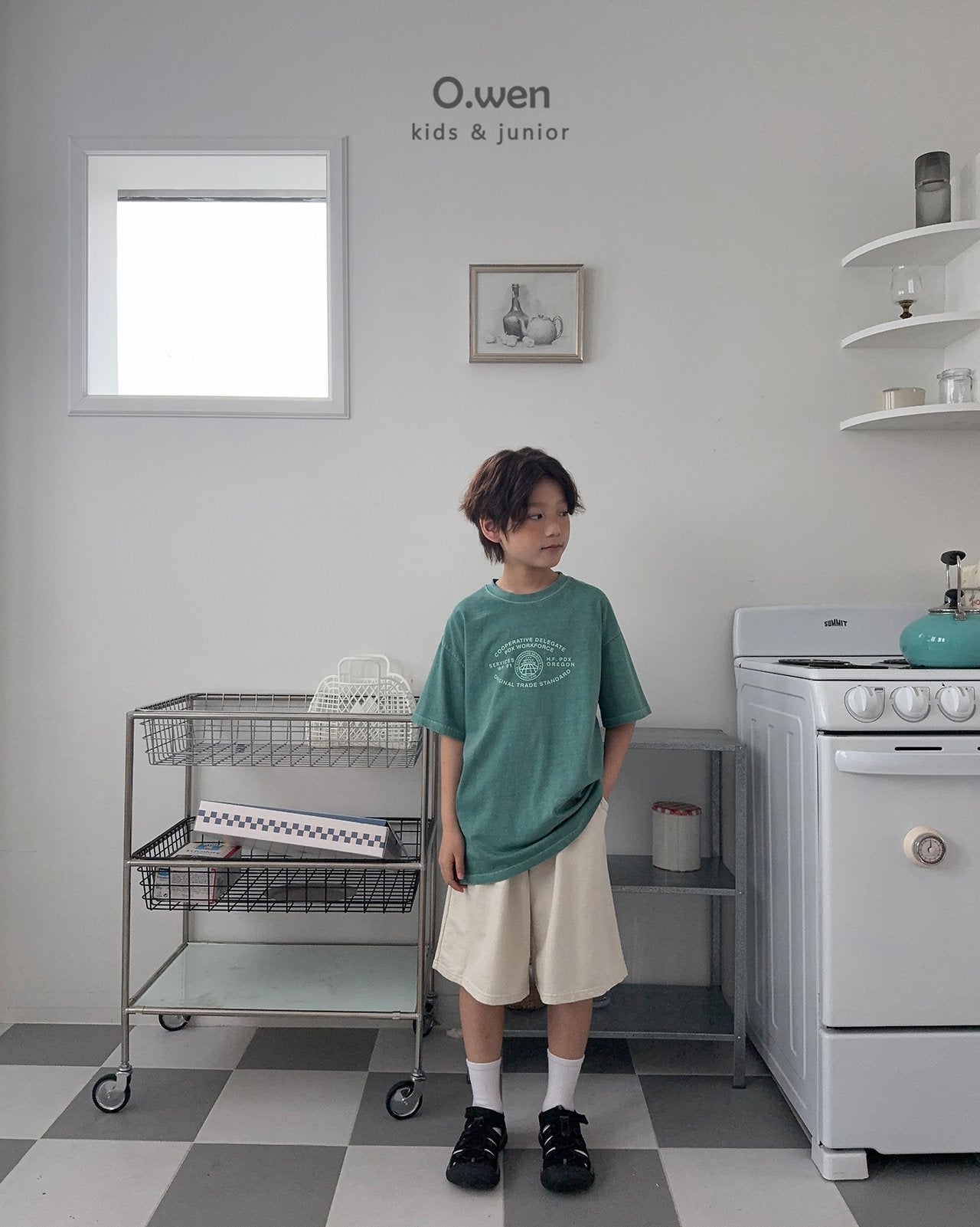 《予約》Slit Pigment Tee / O.wen (adultまで)