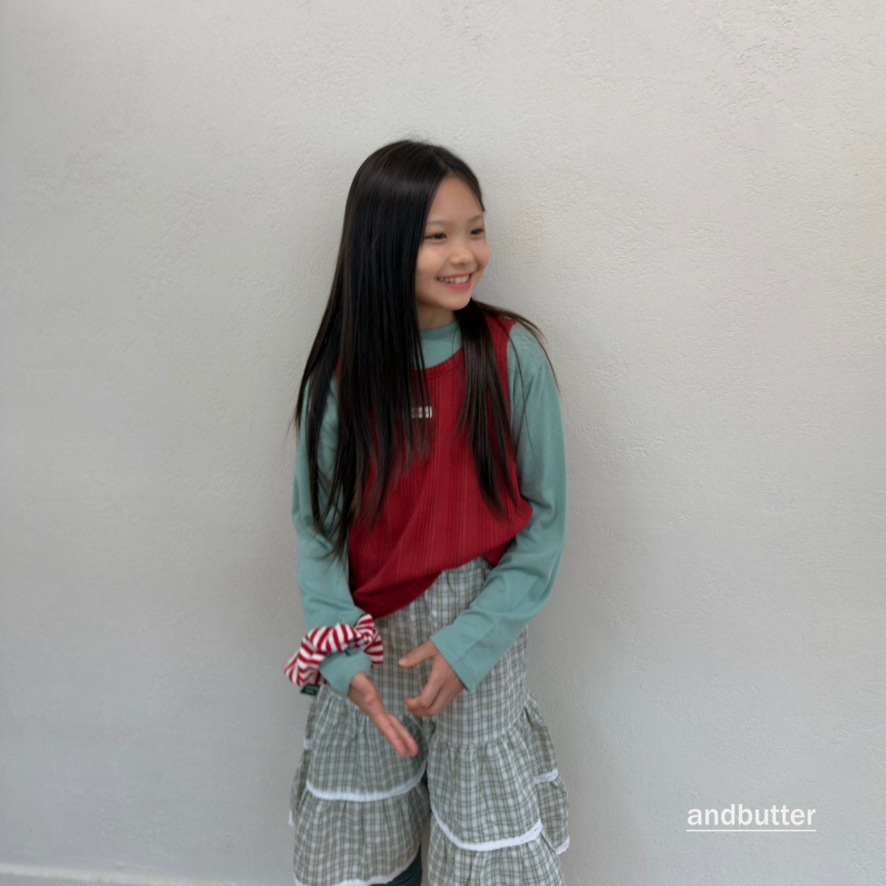《予約》Check Tiered Skirt / ANDBUTTER