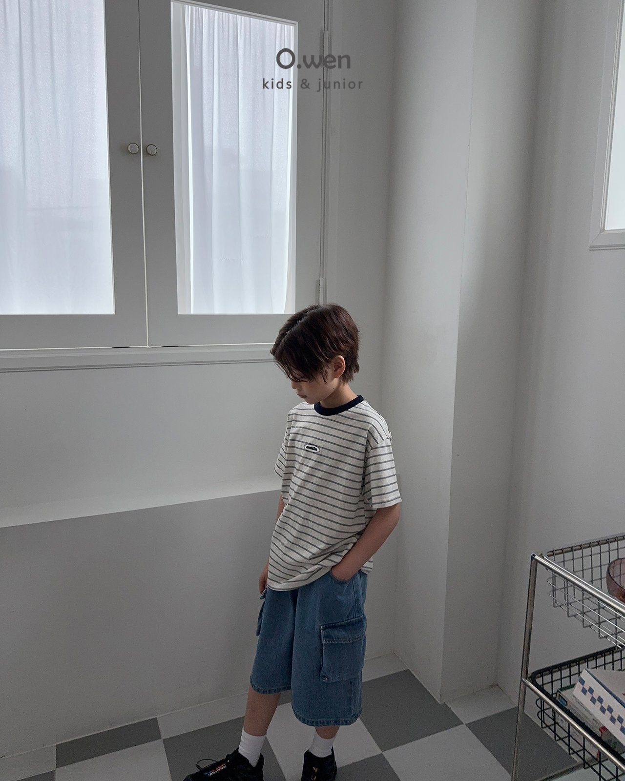 《予約》Mention Stripe Tee / O.wen