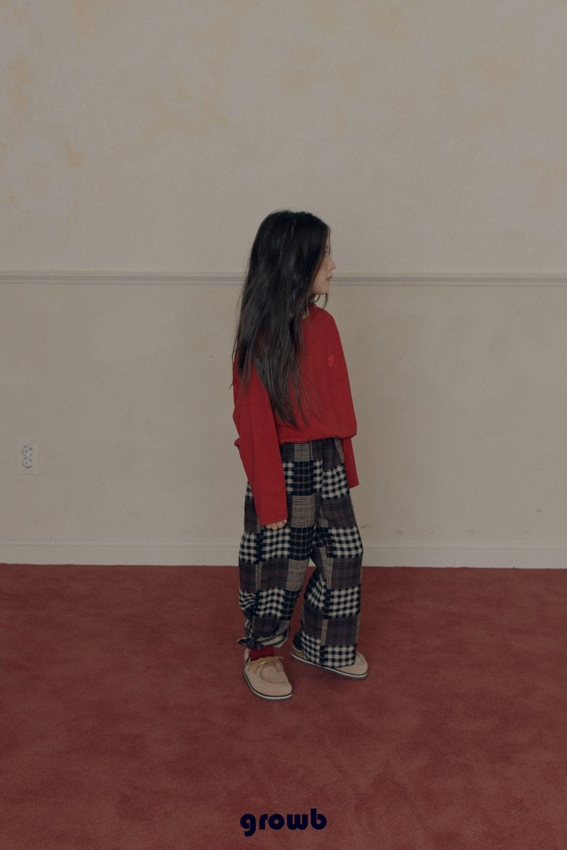 《予約》Patchwork Check Pants / GROWB