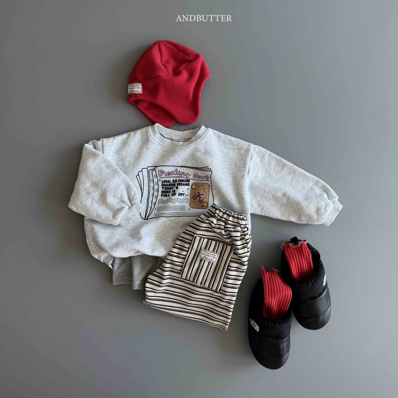 《予約》Mellow Stripe Jogger / andbutter