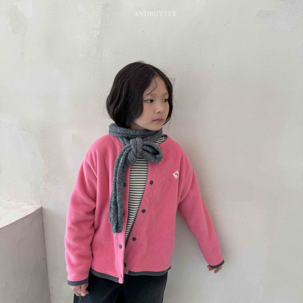 《予約》Fleece Mix Cardigan / andbutter