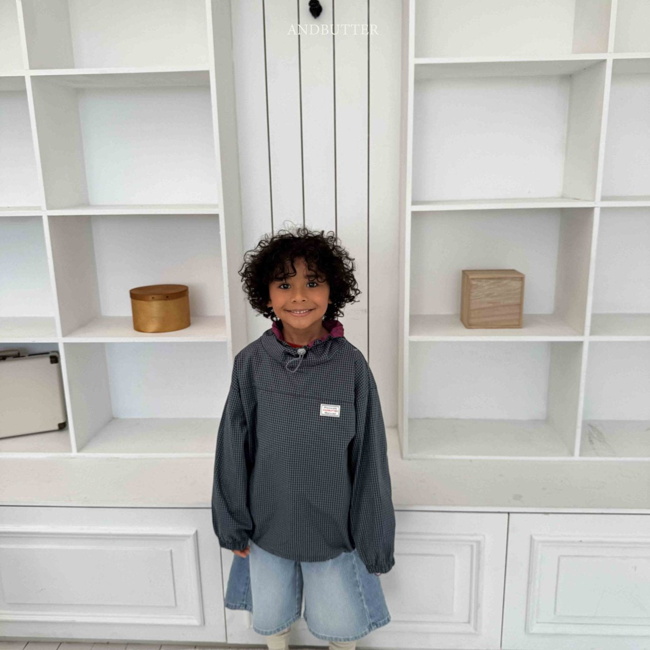 《予約》Old Check Anorak / andbutter