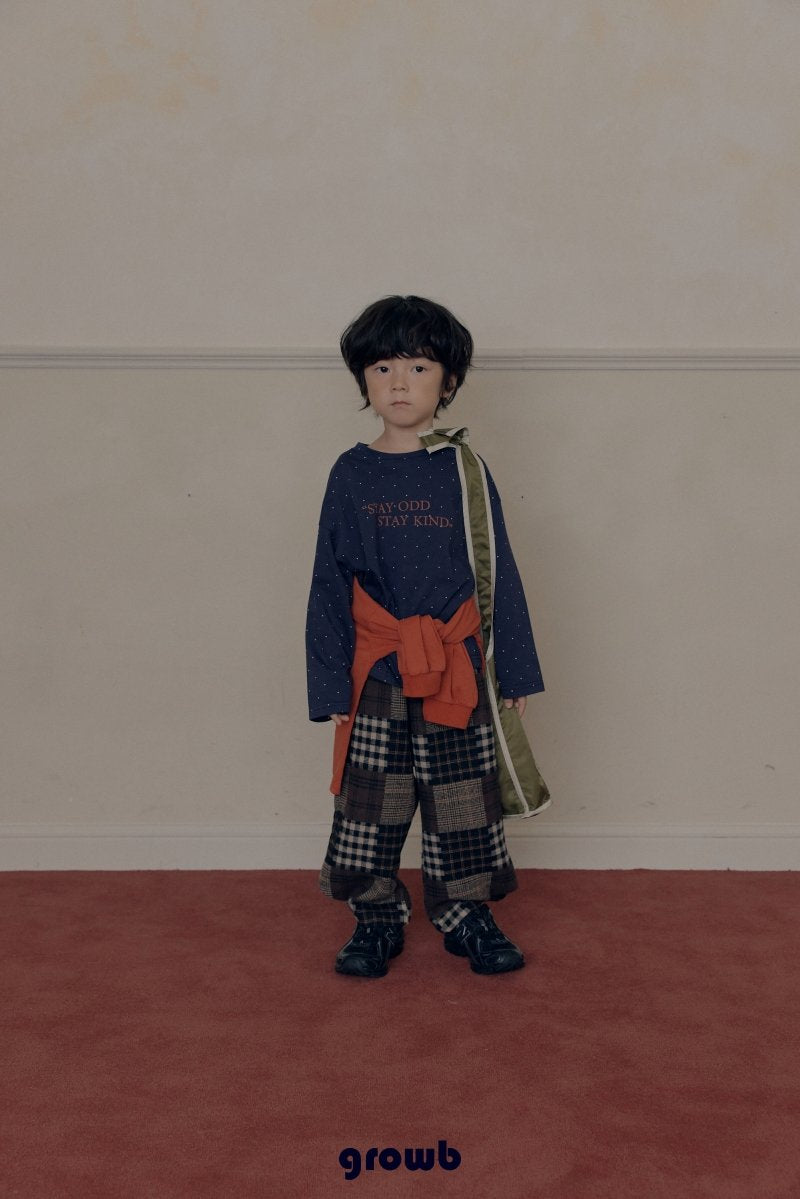 《予約》Patchwork Check Pants / GROWB