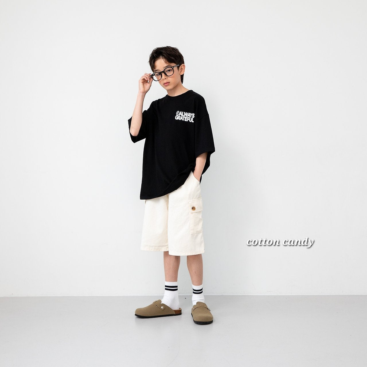 《予約》Square T-shirt / cotton candy