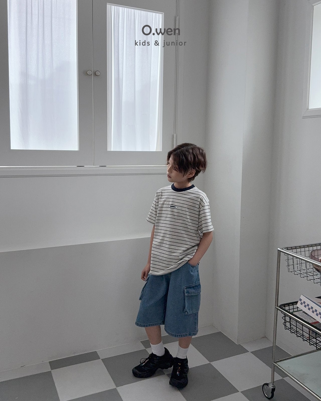 《予約》Mention Stripe Tee / O.wen