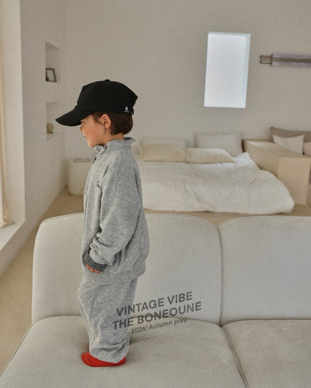 《予約》Terry Half zip-up / BONEOUNE