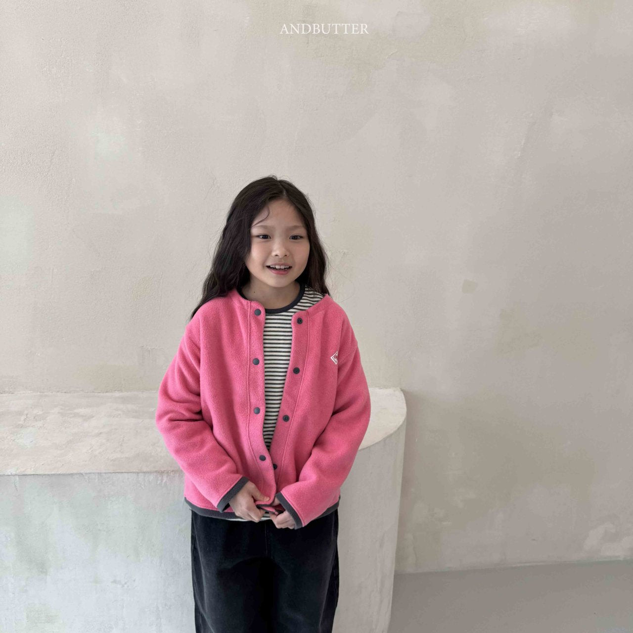 《予約》Fleece Mix Cardigan / andbutter