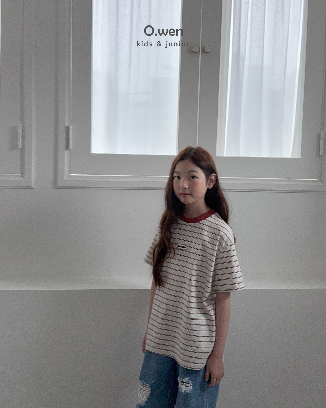 《予約》Mention Stripe Tee / O.wen