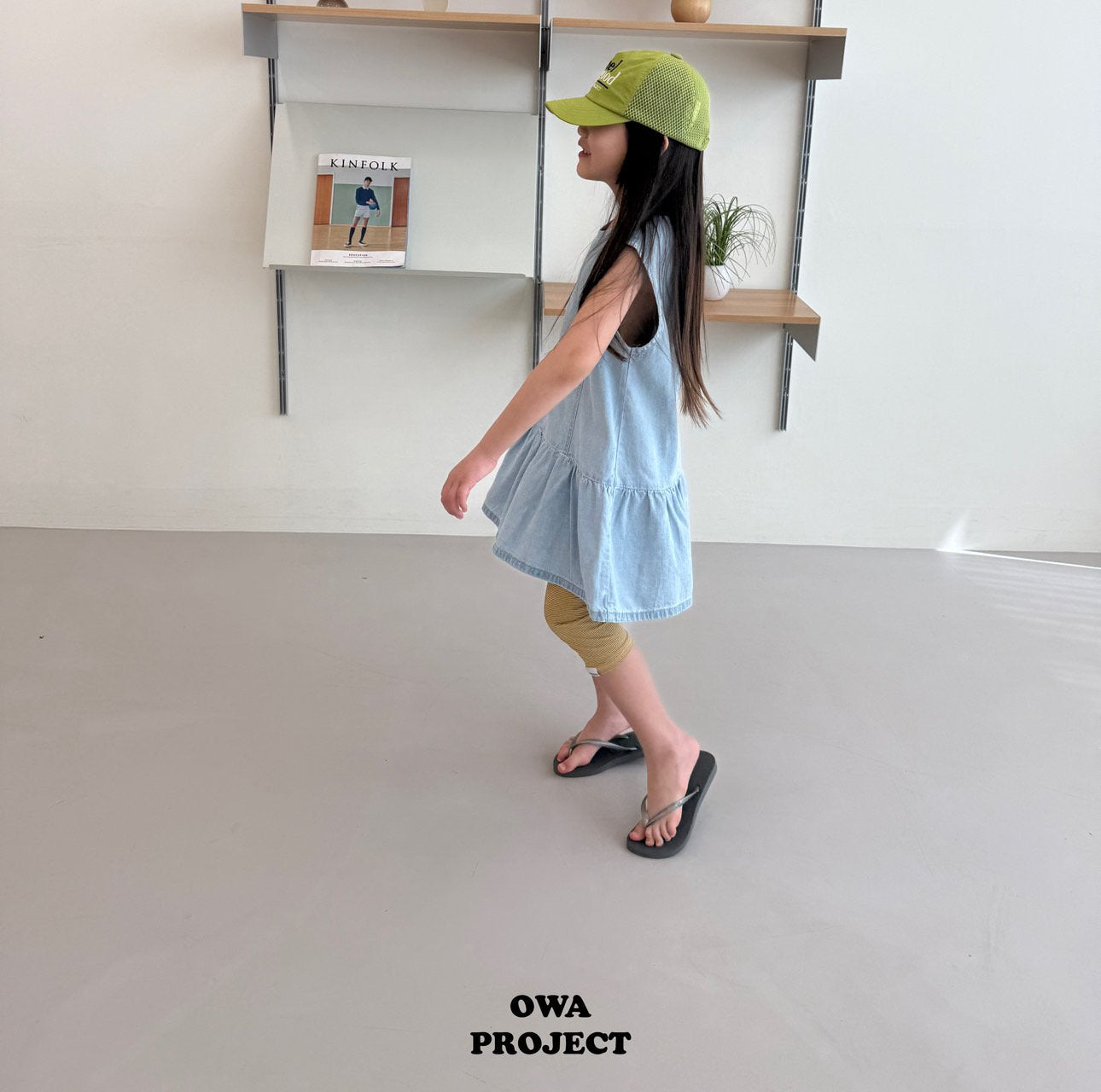 《予約》Slit Denim Dress / OWA PROJECT