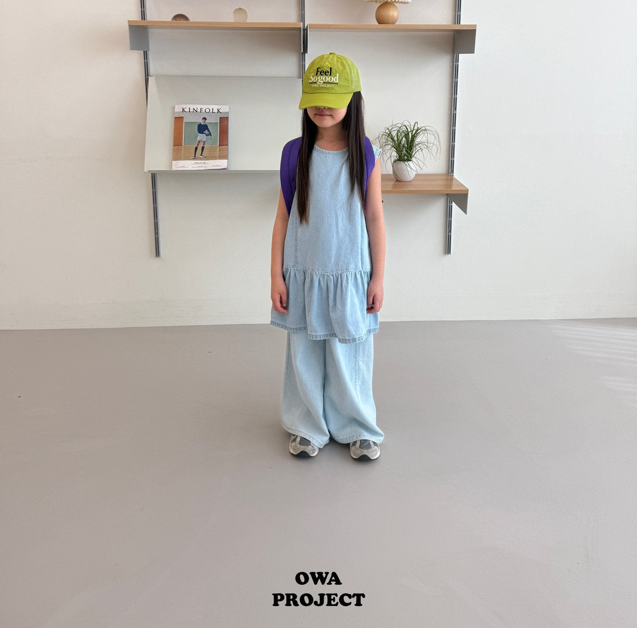 《予約》Slit Denim Dress / OWA PROJECT