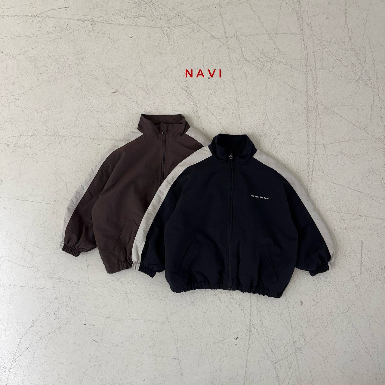 《予約》Anna Two-Tone Jumper / navi.