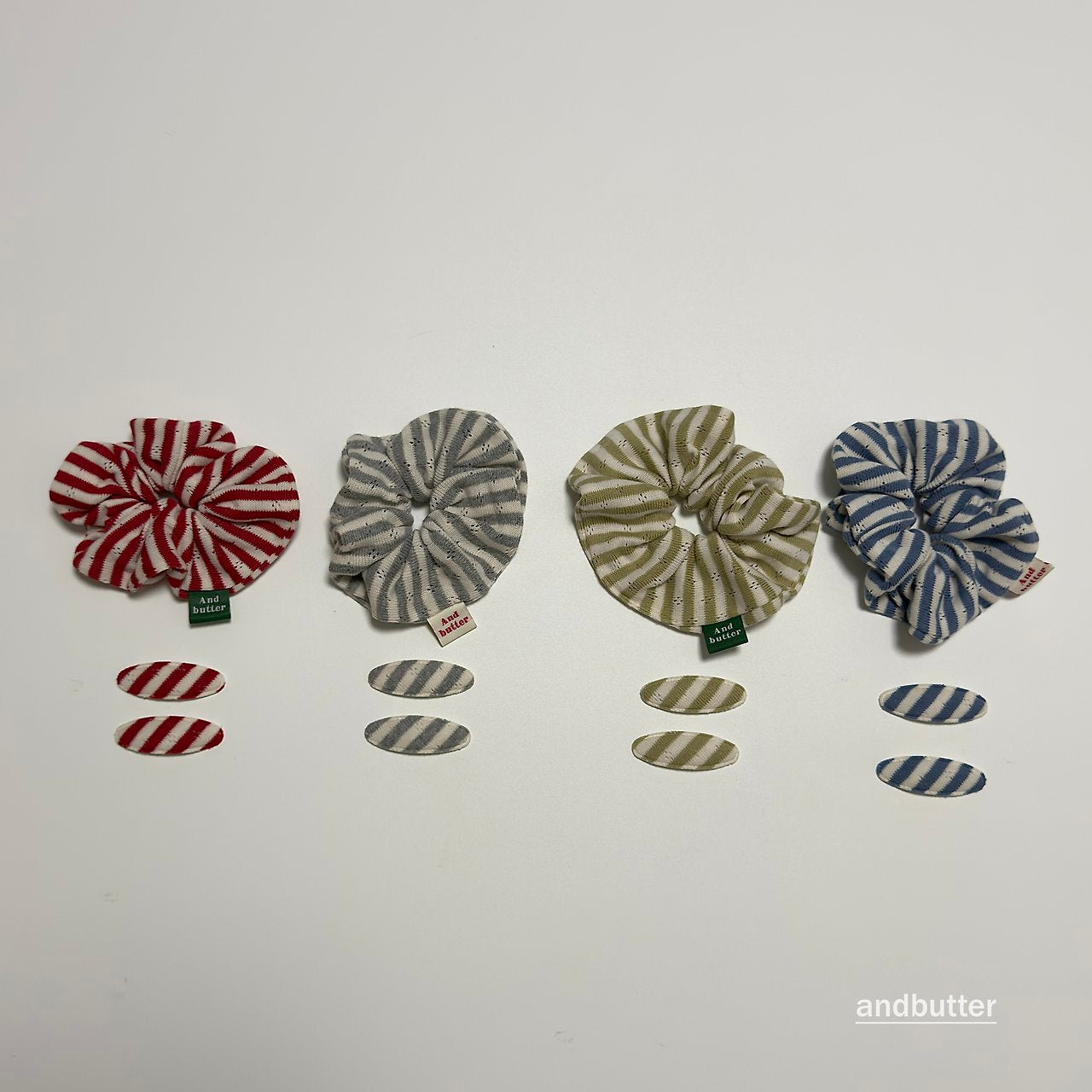 《予約》Tommy Stripe Scrunchie / ANDBUTTER