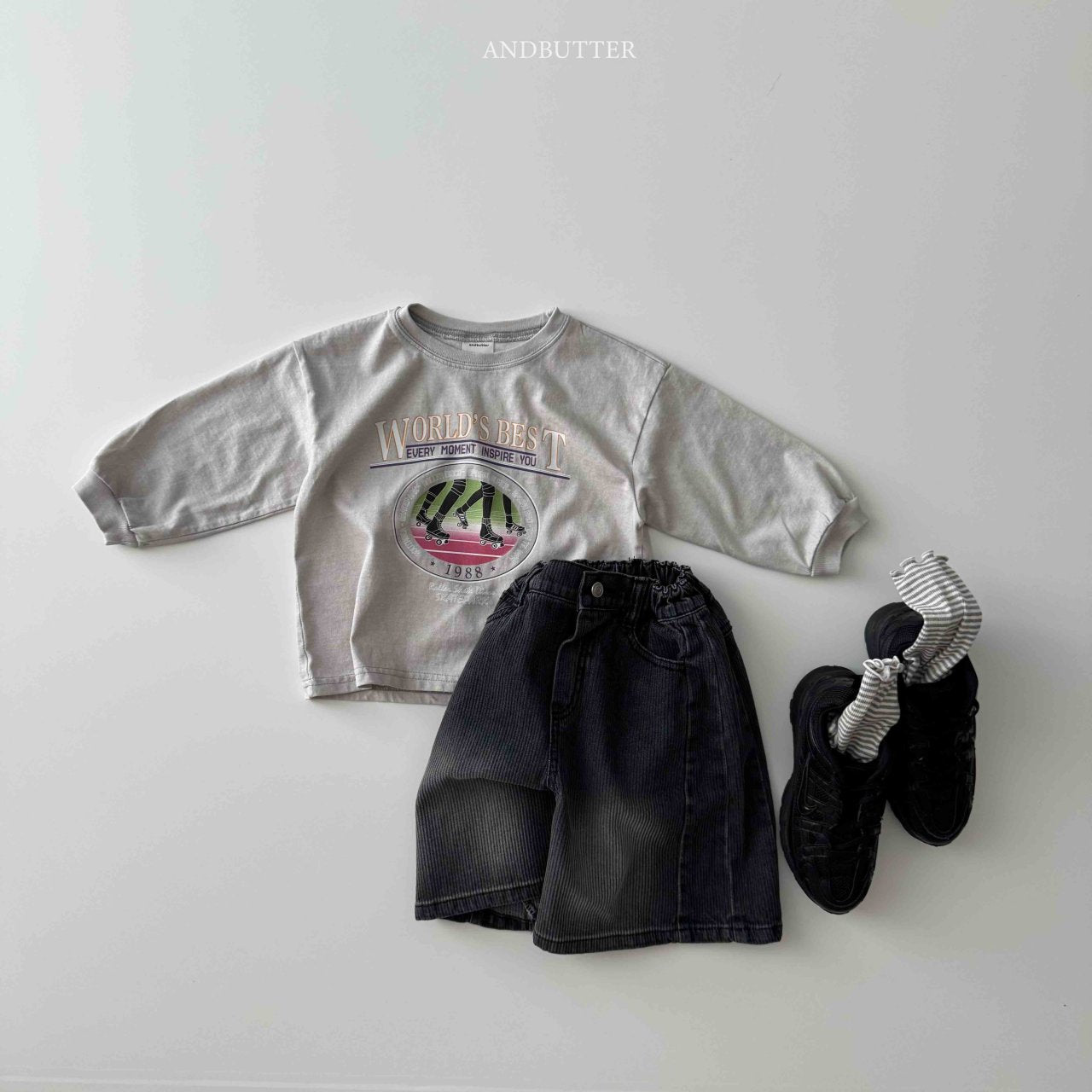 《予約》Line Bermuda Denim / andbutter