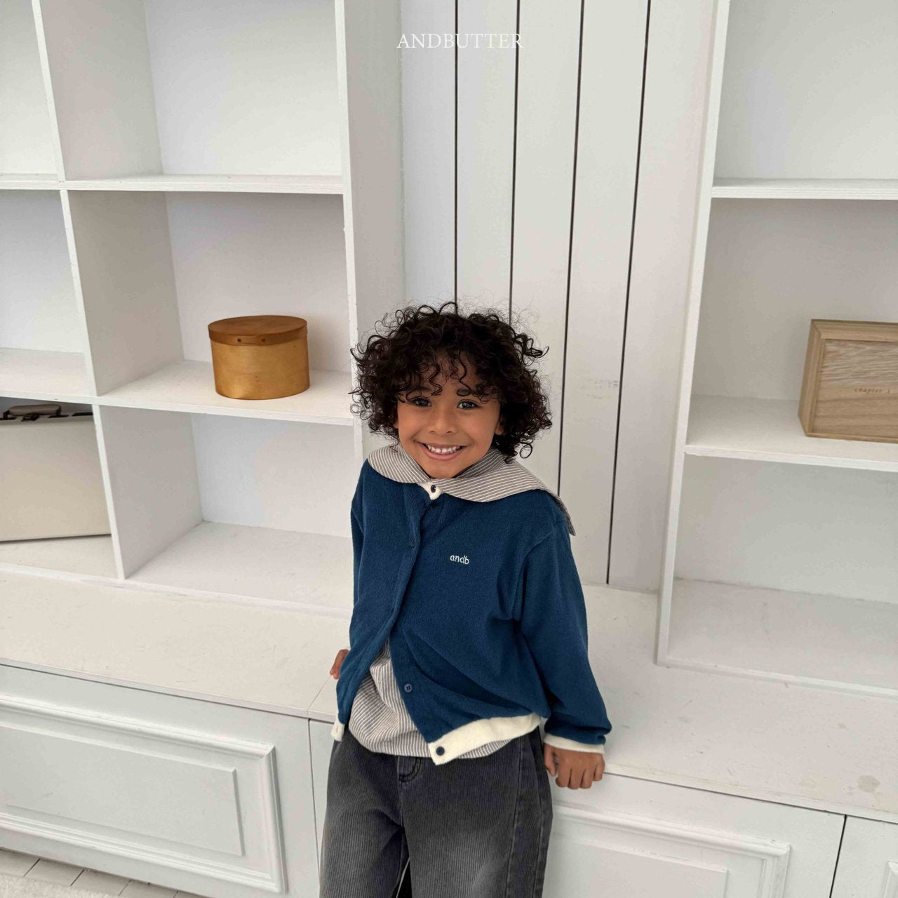 《予約》Two-Tone Terry Cardigan / andbutter