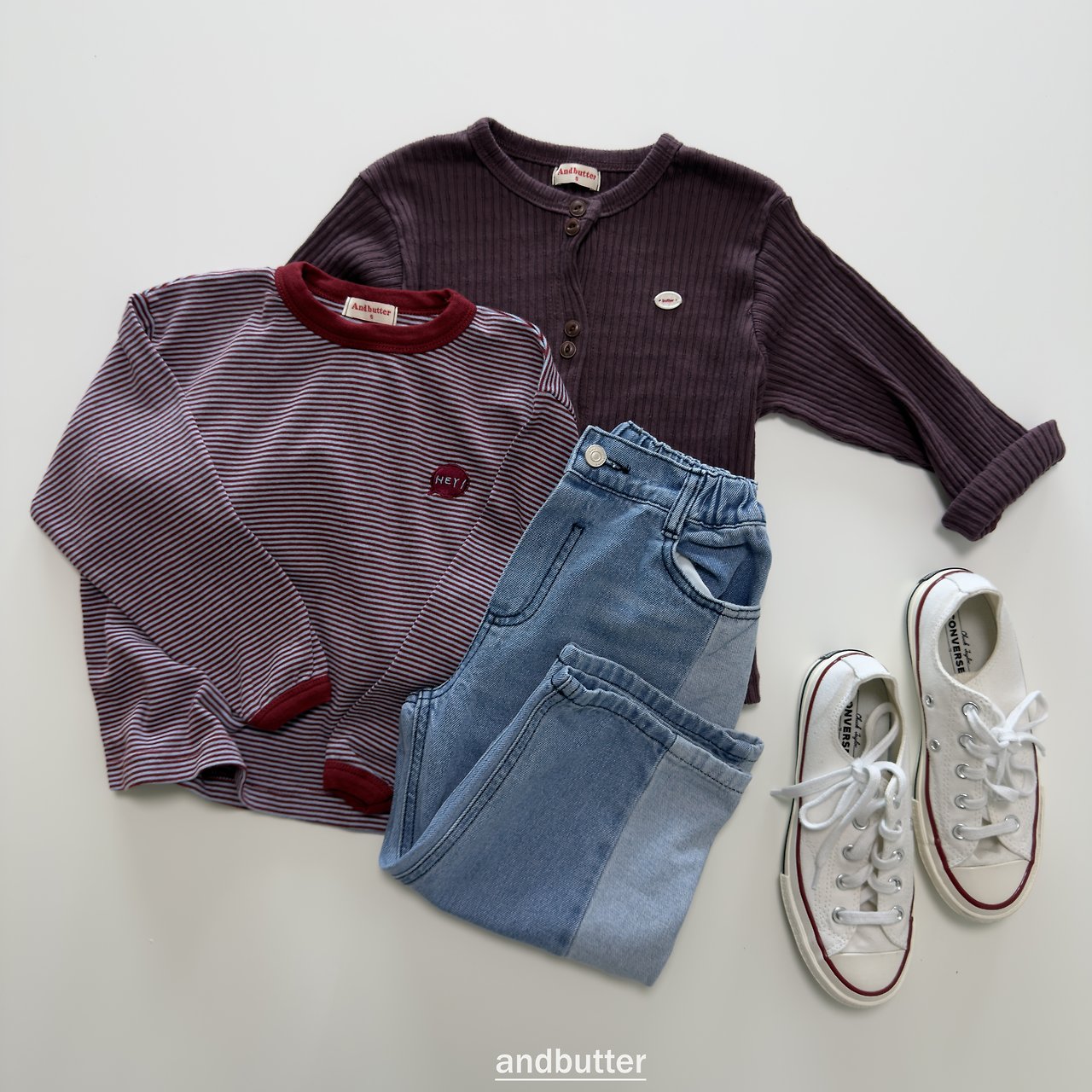 《予約》Curved  Denim Pants / ANDBUTTER