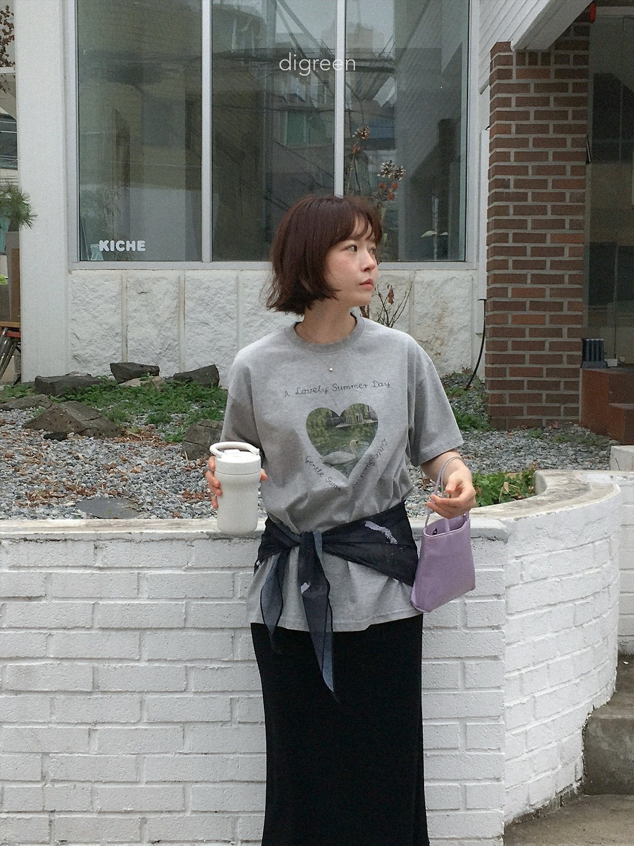 《予約》Pure Swan Tee / digreen (mom)