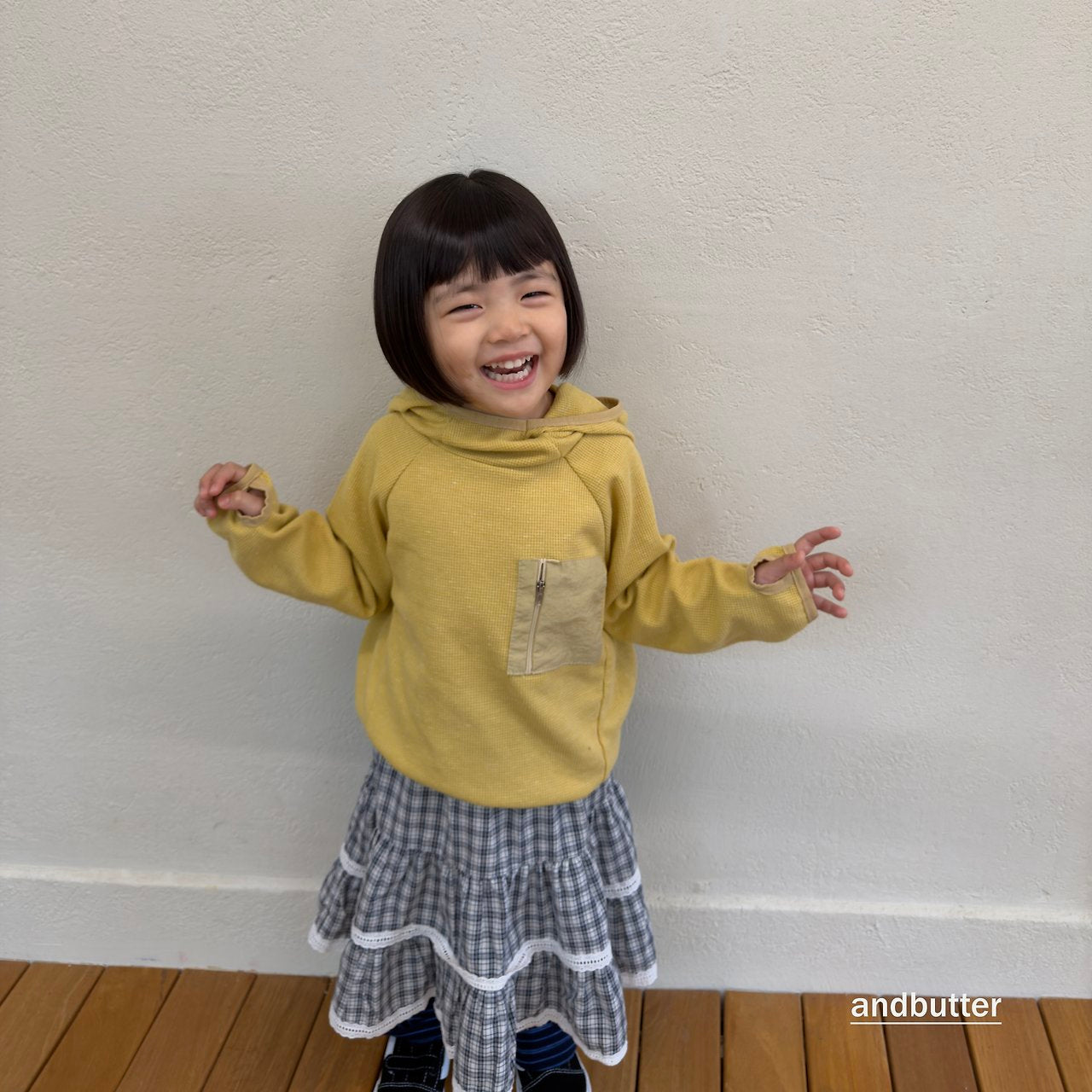 《予約》Check Tiered Skirt / ANDBUTTER