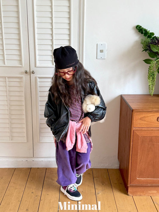 《予約》Velour Button Jogger Pants / MINIMAL
