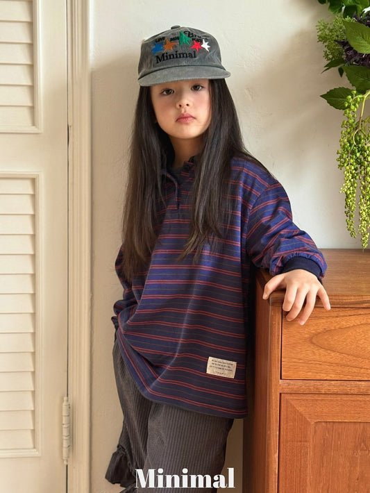 《予約》Stripe Collar Tee / MINIMAL
