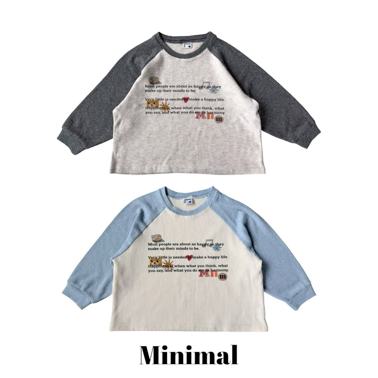 《予約》Printed Raglan Tee / MINIMAL