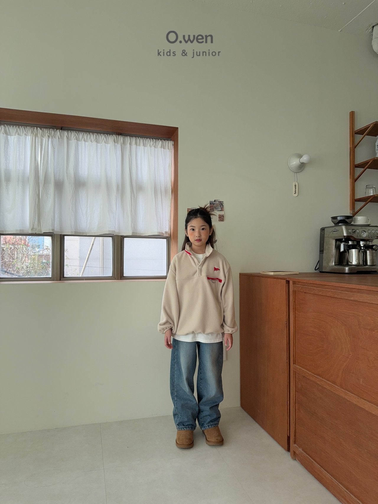 《予約》Glossy Fleece Anorak / O.wen