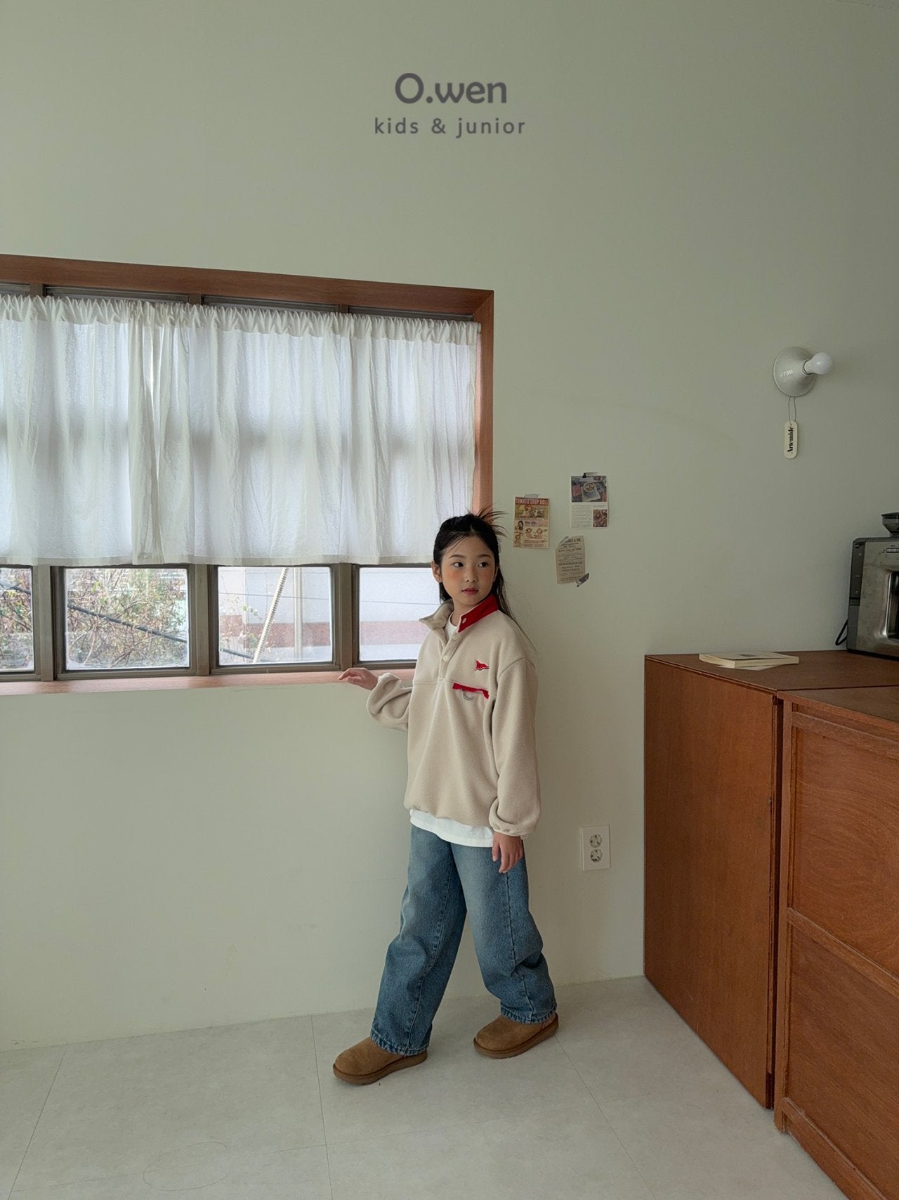 《予約》Glossy Fleece Anorak / O.wen