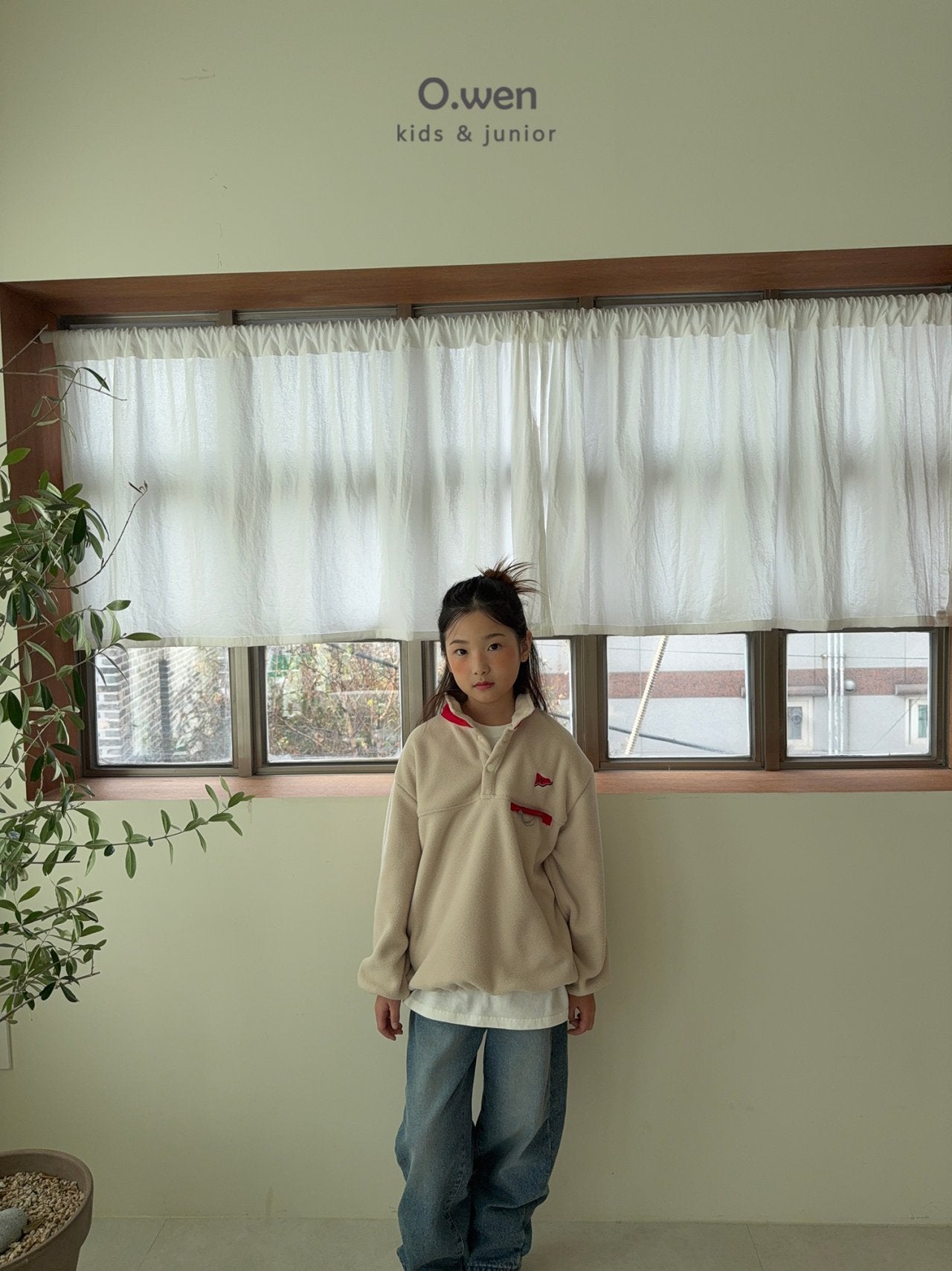 《予約》Glossy Fleece Anorak / O.wen