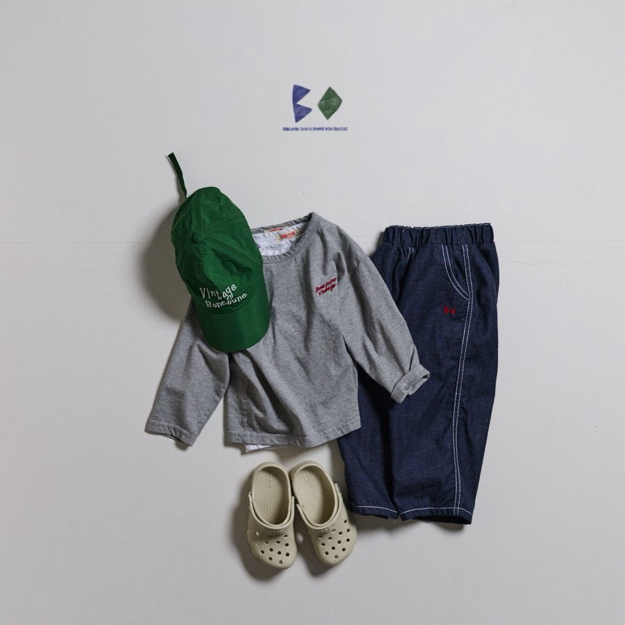 《予約》Embroidered Single T-shirt / Boneoune