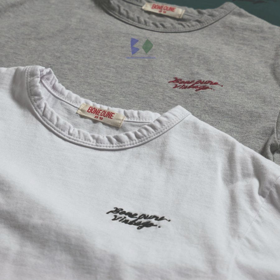《予約》Embroidered Single T-shirt / Boneoune