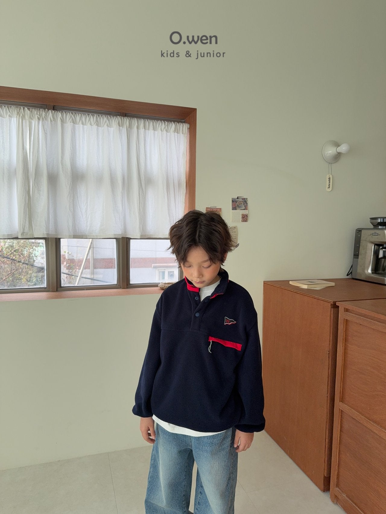 《予約》Glossy Fleece Anorak / O.wen