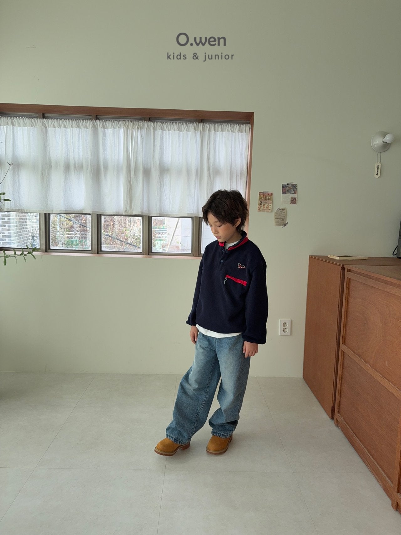 《予約》Glossy Fleece Anorak / O.wen