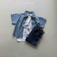 《即納》Line Mix Denim Pants