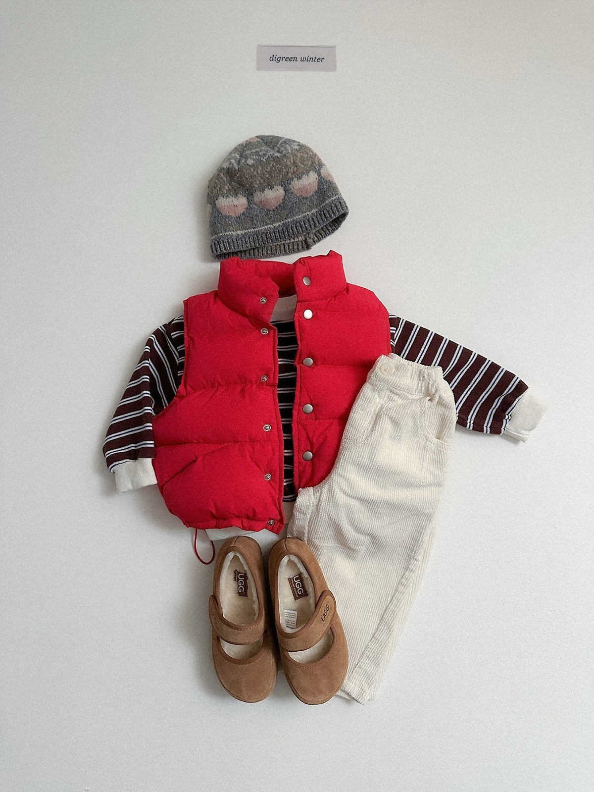 《予約》Vivid Padded Vest / digreen
