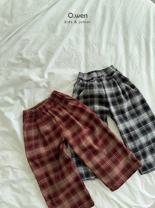《予約》Ronron Check Pants / O.wen