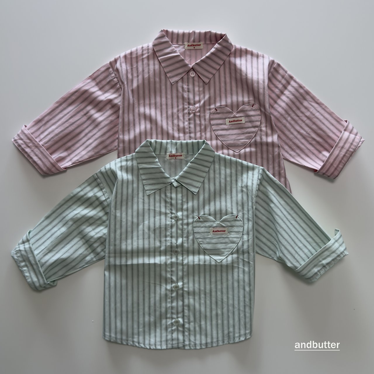 《予約》Macaron Heart Shirt / ANDBUTTER