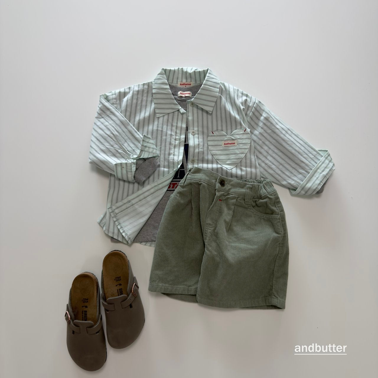 《予約》Macaron Heart Shirt / ANDBUTTER