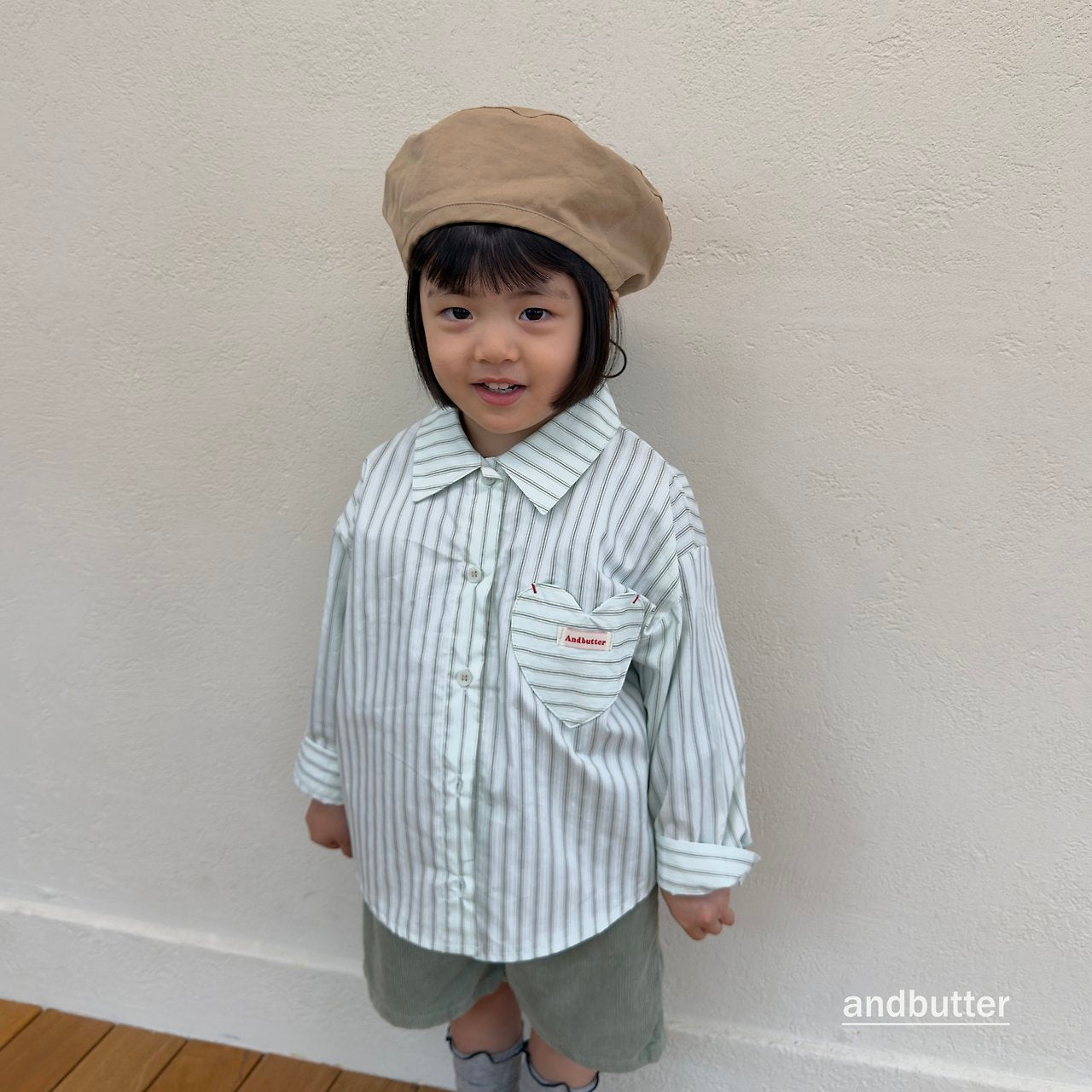 《予約》Macaron Heart Shirt / ANDBUTTER