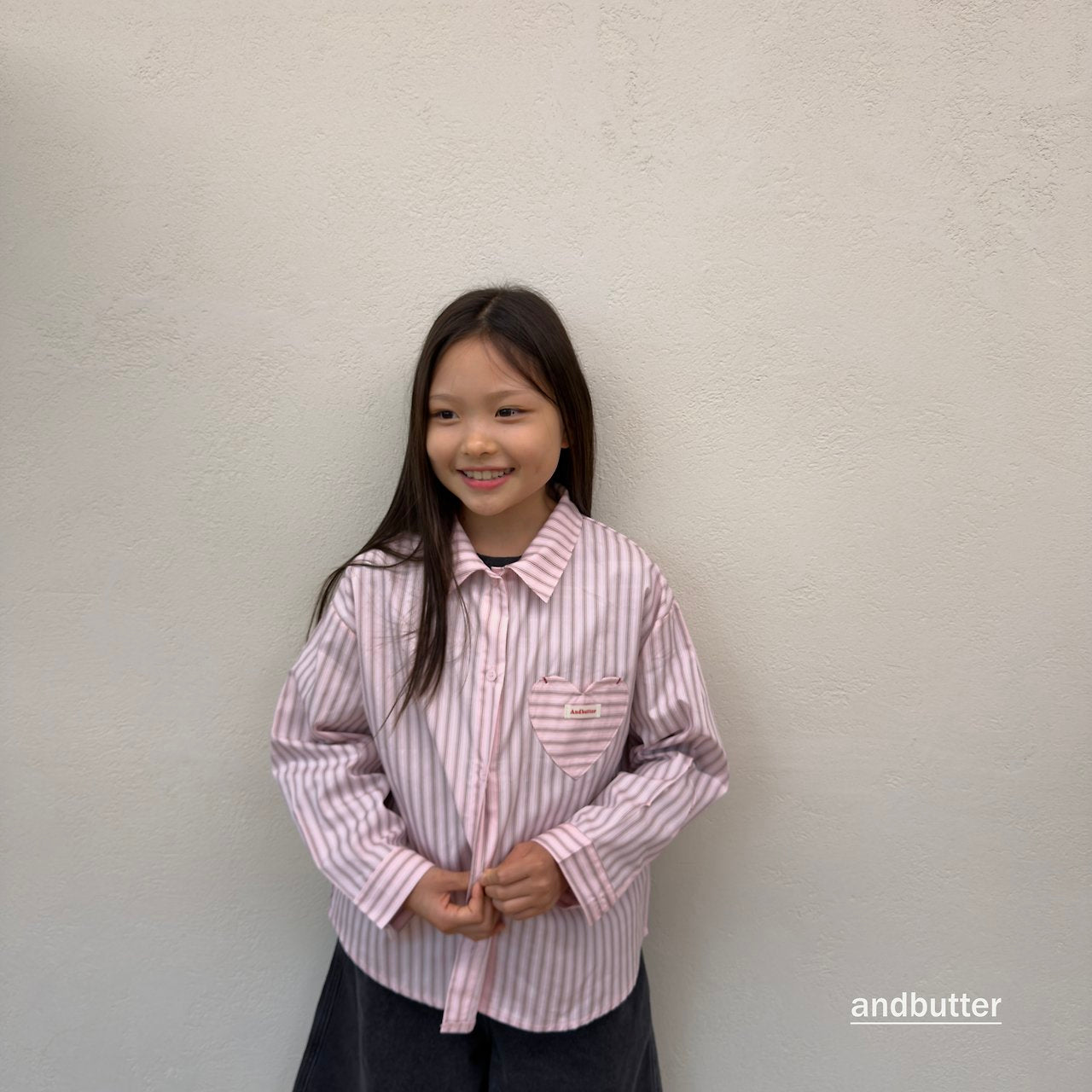 《予約》Macaron Heart Shirt / ANDBUTTER
