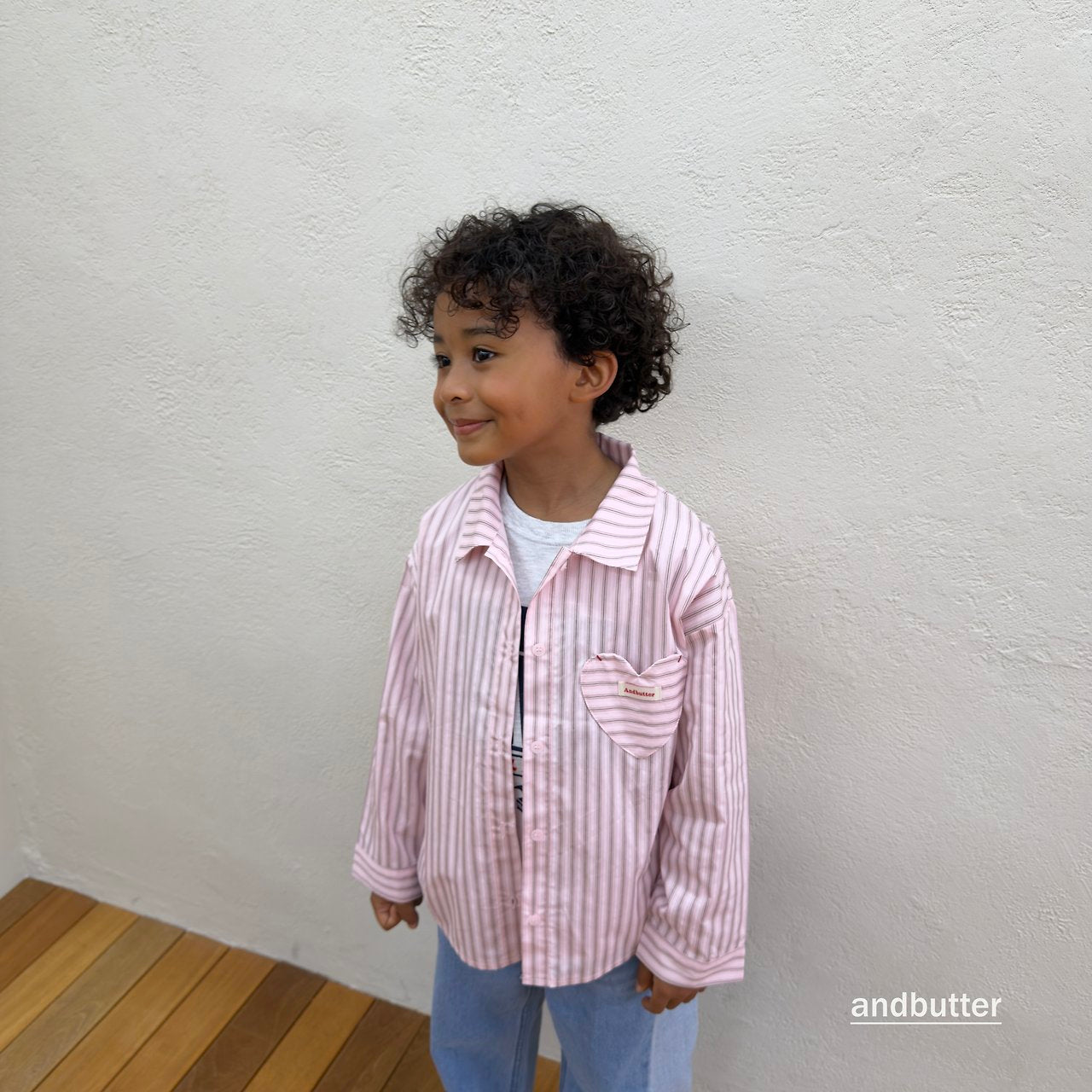 《予約》Macaron Heart Shirt / ANDBUTTER
