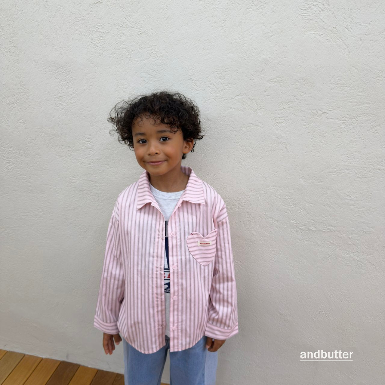 《予約》Macaron Heart Shirt / ANDBUTTER