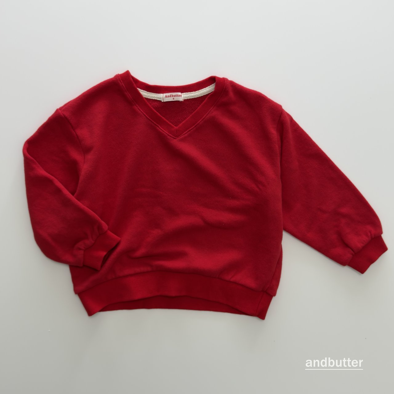 《予約》Soft V Neck Man to Man / ANDBUTTER
