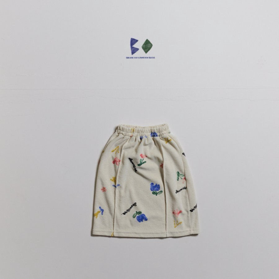 《予約》Flower Terry Skirt / Boneoune
