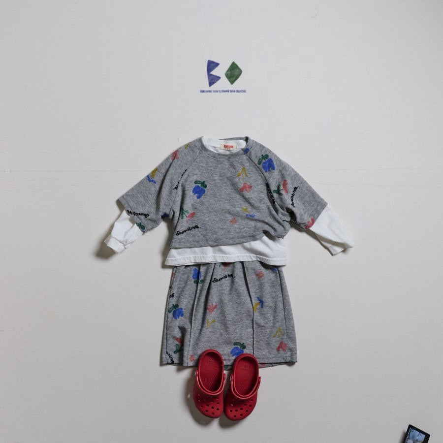 《予約》Flower Terry Skirt / Boneoune