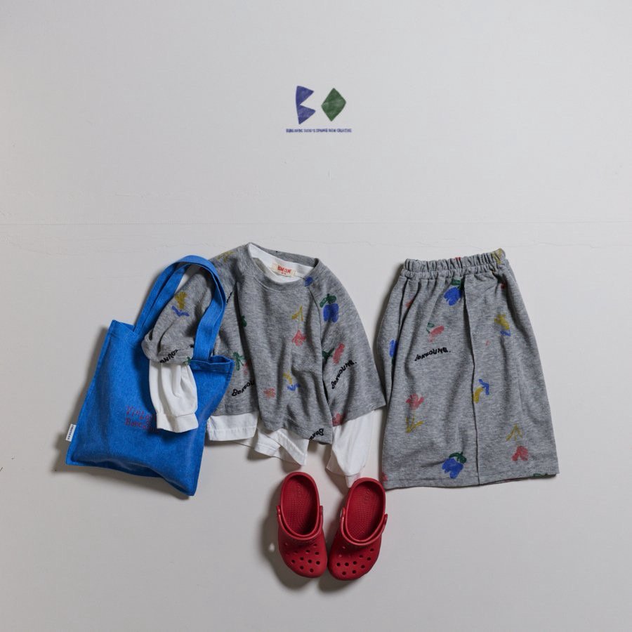 《予約》Flower Terry Skirt / Boneoune